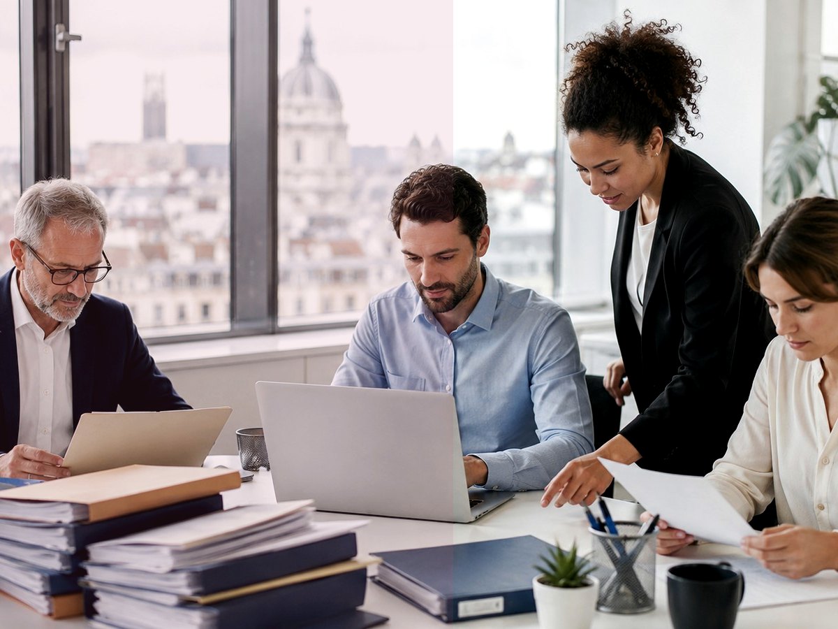 Échange calme autour de documents administratifs